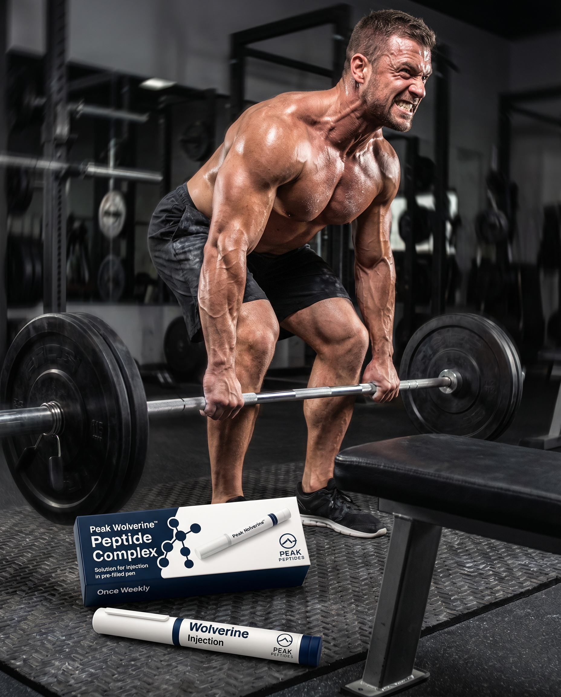 Athlete straining under load, focused on recovery